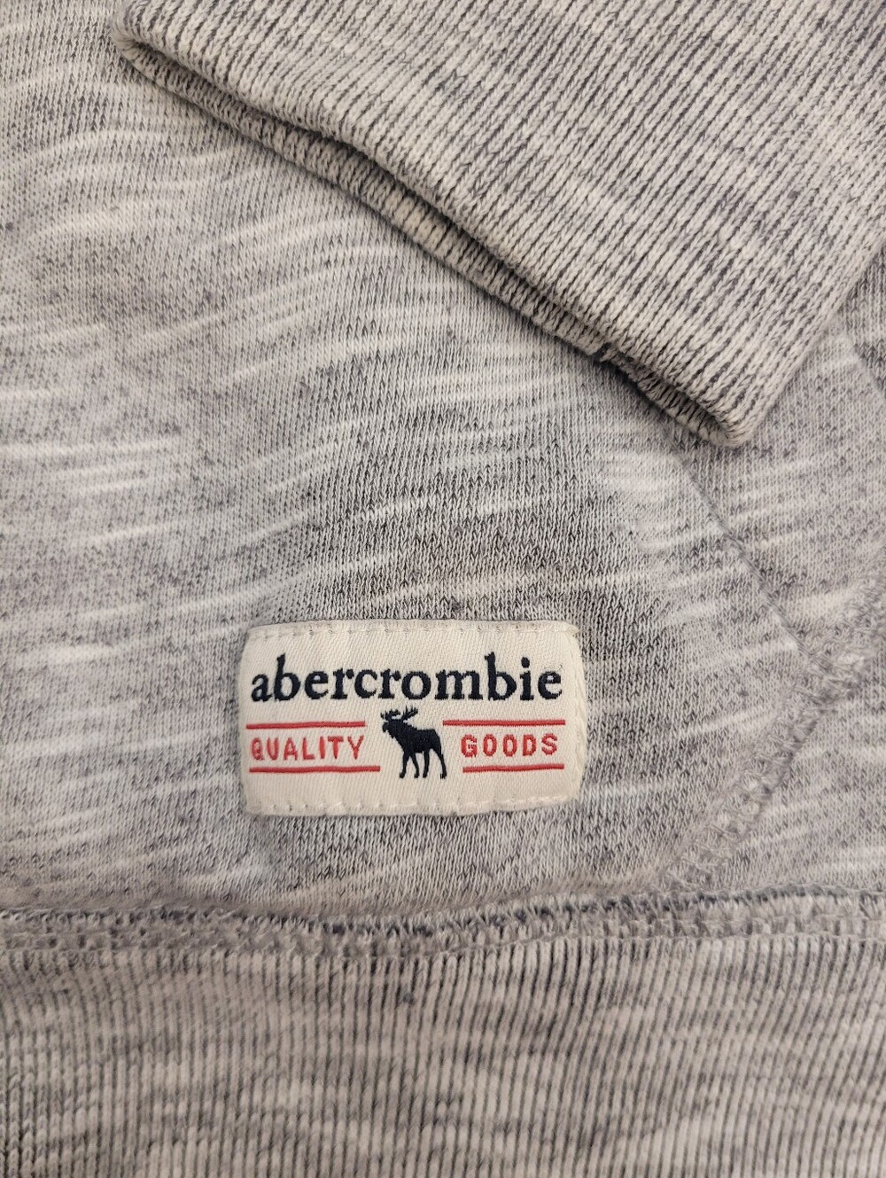 Abercrombie Sweatshirt Sherpa Lined Cozy Zip Up Hoodie Gray Black 15 16 - Picture 4 of 5